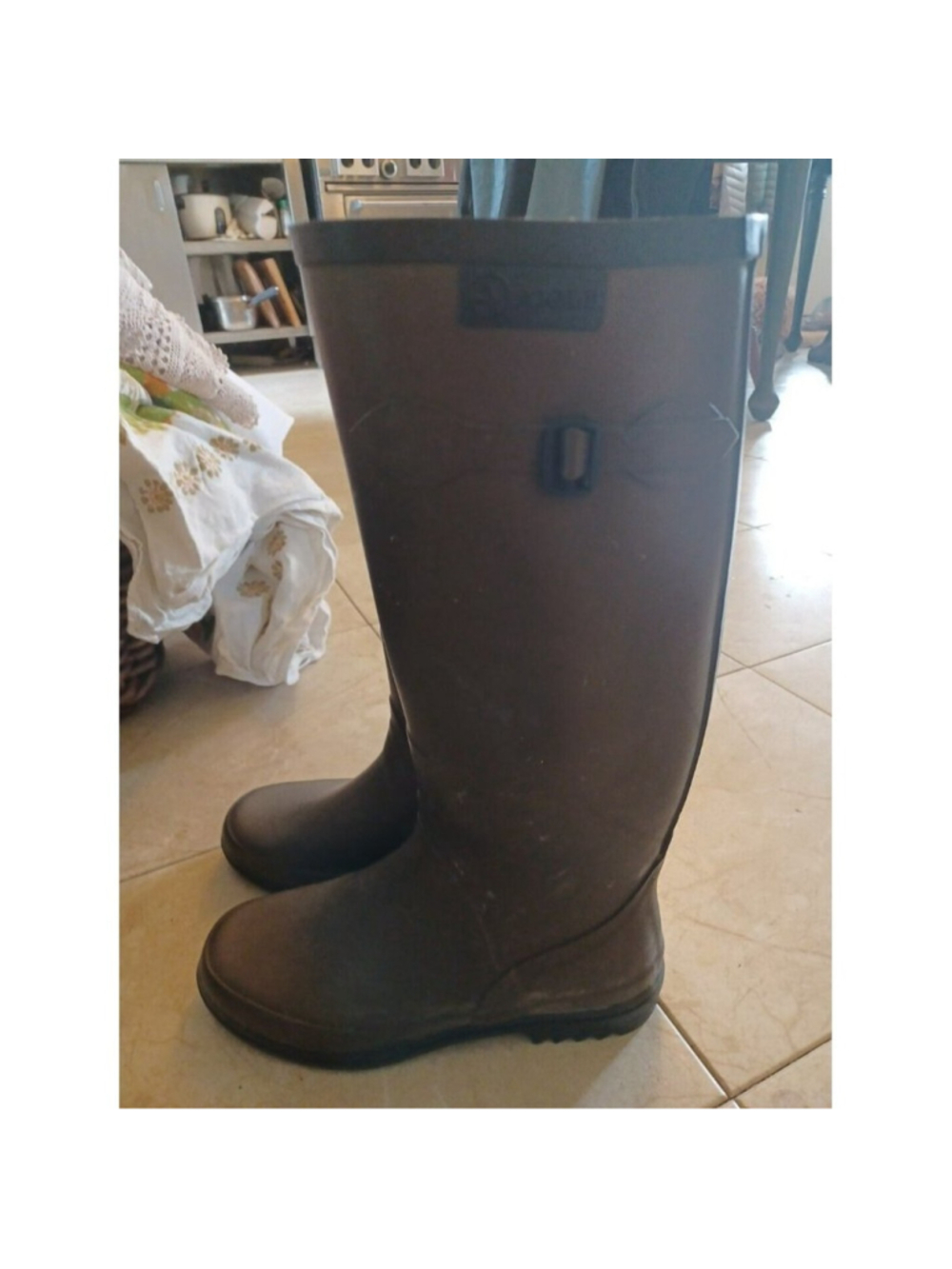 Aigle Womens‎ US 6.5 EU 37 Equestrian Rubber Rain Riding Boots Lined Waterproof
